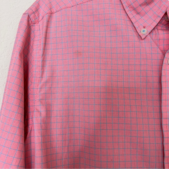 Southern Tide Men’s South of Broad Plaid Sport Shirt in Sunset size M - Picture 3 of 7